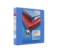 Staples 82683 Heavy Duty 1 1/2-Inch 3-Ring View Binder Periwinkle (24678)