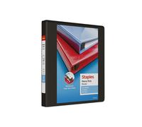 Staples 82701 Heavy Duty 1-Inch 3-Ring View Binder Black (24664)
