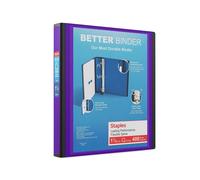 Staples 827604 1.5-Inch 3-Ring Better Binder Purple (19061)