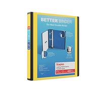 Staples 827605 1.5-Inch D-Ring Better Binder Yellow (19060)
