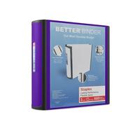 Staples 895621 Better 3-Inch Slant D 3-Ring View Binder Purple (20246)