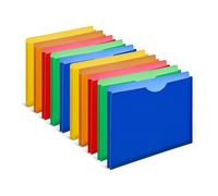 Staples 903616 Poly File Jackets 1-Inch Expansion Letter Size Assorted Colors 10/Pk