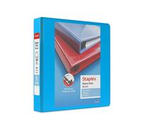 Staples 976034 1-1/2-Inch Staples Heavy-Duty View Binder with D-Rings Light Blue