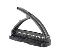 Staples Arc Desktop Paper Punch, 8-Sheet Capacity, Black & Gray