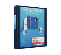 Staples Better 1.5-Inch 3-Ring View Binder, Blue (13400)