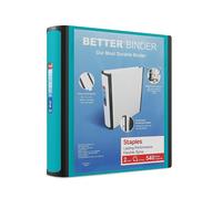 STAPLES Better Binder, 2-Inch, Teal