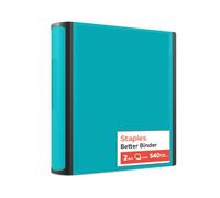 Staples Better Binder, 2-Inch, Teal