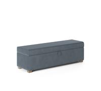 Staples & Co Accent Ottoman Box Small Linen Charcoal