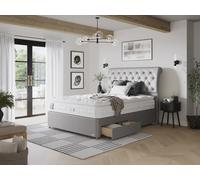 Staples & Co Artisan Decadence Divan Bed Set on Glides Super King Oxford Parchment