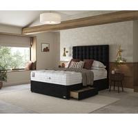 Staples & Co Artisan Utopia Divan Bed Set on Glides King Castello Silver Grey