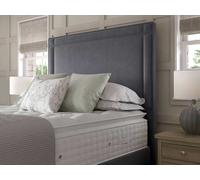 Staples & Co Buckingham Piped Floorstanding Headboard Double Castello Silver Grey