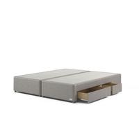 Staples & Co Divan Base On Glides Super King Castello Silver Grey