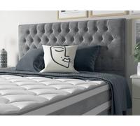 Staples & Co Kensington Hotel Height Headboard Single Castello Silver Grey