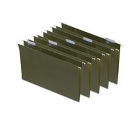 Staples Hanging File Folders 1/5-Cut Tab Legal Size Includes Tabs & Paper Inserts Perfect for Home Office Classroom 50-Pack Green
