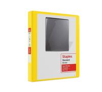 Staples Standard 1 3-Ring View Binder Yellow