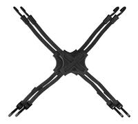 STAPLL Tack Strap 2 Pack 4 Way Flat Bungee Cord with Rubber Pad Grip | 4 Way Low Profile Design with Non Slip NBR Rubber Pad and Hook for Motorcycles, ATVs, Kayaks, Bikes