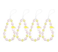 Staqlo 4PCS Heart Beaded Phone Charm - Resin Camera Strap with Color Beads - Short CellPhone Chain for Women - Decorative Keychain for Bag CarKey and Kindle yh-2222, M, Acrylic, No Gemstone