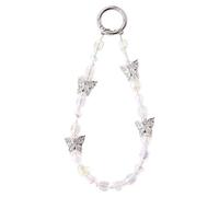 Staqlo Butterfly Crystal Beaded Keychain Charm - Cute Wristlet Strap for Bag, Purse, Phone - Short Bead Chain Decoration for Women- Backpack & Handbag Accessory hd-1