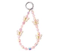 Staqlo Butterfly Crystal Beaded Keychain Charm - Cute Wristlet Strap for Bag, Purse, Phone - Short Bead Chain Decoration for Women- Backpack & Handbag Accessory hd-3