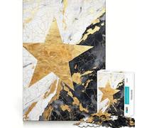 Star Abstract Gold Decor 1000 Piece Jigsaw Puzzles for Adults Mind Exercise Toy Casual Fun Precision Cut Artistic Gift 38x52cm