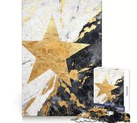 Star Abstract Gold Decor Hard Jigsaw Puzzle for Adults 1000 Pieces Boost Recall Calm Escape Tight Edge 38x26cm