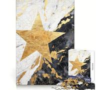 Star Abstract Gold Decor Jigsaw 1000 Pieces for Teenagers Mind Exercise Toy Relaxing Fun Design Assembly Perfect Present 50x75cm