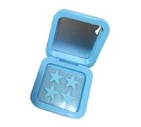 Star Acne Patches 32 Count Hydrocolloid Spot Stickers Cute for Face Skin with Compact Mirror Box (Blue)