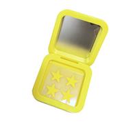 Star Acne Patches 32 Count Hydrocolloid Spot Stickers Cute for Face Skin with Compact Mirror Box (Yellow)