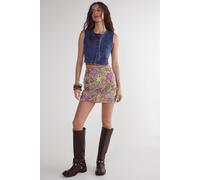 Star And Heart Hand Embellished Mini Skirt NastyGal Nude 8