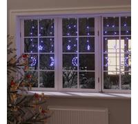 vidaXL Star and Moon Fairy Lights Remote Control Blue Xmas Curtain Light Set