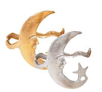 Star and Moon Pattern Open Bracelet,Moon and S ar Cuff - Where Celestial Magic Meets Earthly Craft,Adjustable M oon and Star Cuff,Versatile Accessory Ideal for Girlfriend, Daughter and Mother (2PCS)
