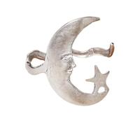 Star and Moon Pattern Open Bracelet,Moon and S ar Cuff - Where Celestial Magic Meets Earthly Craft,Adjustable M oon and Star Cuff,Versatile Accessory Ideal for Girlfriend, Daughter and Mother (B)