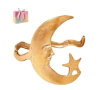 Star and Moon Pattern Open Bracelet,Star Pattern Open Bracelet,Celestial Dreams Bangle, Adjustable St-ar Patt-ern Op-en Charm,Fashion Brac-elet Charm Bangle Jewelry Gift (gold)