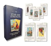 Star And Strength Tarot Cards for Beginners with Meanings, Keywords & Yes/No - Learning Tarot Deck Gift With No Guidebook Needed