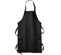 Star and Stripes Classic Pocket Chef Apron with front pocket one size - BLACK