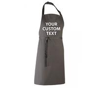 Star and Stripes Personalised Custom Text BIB Chef Apron with Front BIB PR150 one Size - Dark-Grey