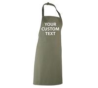Star and Stripes Personalised Custom Text BIB Chef Apron with Front BIB PR150 one Size - SAGE