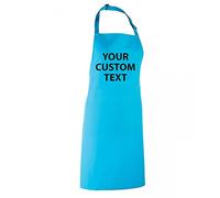 Star and Stripes Personalised Custom Text BIB Chef Apron with Front BIB PR150 one Size - Turquoise