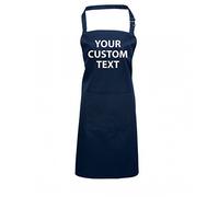 Star and Stripes Personalised Custom Text Pocket Chef Apron with Front Pocket PR154 one Size - Navy