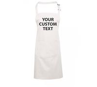 Star and Stripes Personalised Custom Text Pocket Chef Apron with Front Pocket PR154 one Size - White