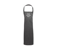 Star and Stripes PR149 Personalised Kids Bib Apron, Custom Text Apron Dark-Grey Front Embroidery Print 3-6yrs Size