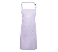 Star and Stripes PR154 Personalised 'Colours' Bib Apron with Pocket, Custom Text Apron Lilac Front Embroidery Print One Size