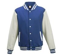 Star and Stripes Varsity Jacket Royal Blue with White Sleeve Large Plus 1 T Shirt