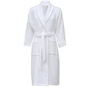 Star and Stripes White Waffle Weave Bath Robe L/XL