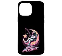 Star Angler Retro 80s Fisherman Astronaut Fishing on Moon Case for iPhone 13 Pro Max