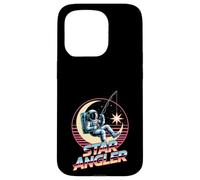 Star Angler Retro 80s Fisherman Astronaut Fishing on Moon Case for iPhone 15 Pro
