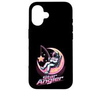 Star Angler Retro 80s Fisherman Astronaut Fishing on Moon Case for iPhone 16