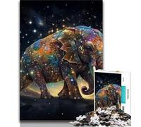 Star Animal Elephant Adult Jigsaw Puzzles 1000,Learning Educational Toys Family Games with Matching Poster And Trivia Sheet (50x75cm)
