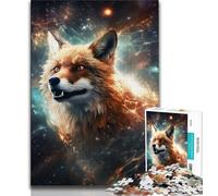 Star Animal Fox Adult Jigsaw Puzzles 1000,Learning Educational Toys Family Games with Matching Poster And Trivia Sheet (50x75cm)