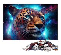 Star Animal Leopard JigsawPuzzle 1000 Pieces for Adults Challenging Puzzles Brain Teaser, Adult Game, Family Interactive Activity 50x75CM/19.68x29.52inch